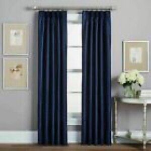 2 Peri Spellbound Pinch-Pleat 32x 84” Pocket Lined Window Curtain Panels